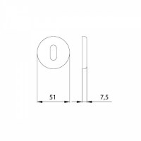 copriserratura rotondo disegno tecnico